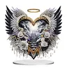 Acrylic Special Shaped Double Sided Effect Gate of Heaven Rose Wings Diamond Painting Desktop Decoration Rhinestones Ornament Kit