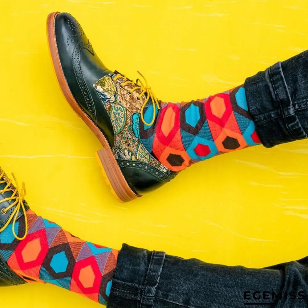 Handmade Paisley Pattern Oxford Leather Shoes | EGEMISS