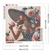 Beaut&eacute; &eacute;l&eacute;gante et luxueuse-peinture diamant perceuse ronde-40*40cm