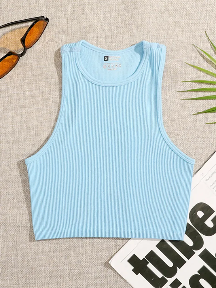 Churchf Churchf Hot Style Sports Yoga Top Nylon Fitness Running Moisture And Sweat-Breathing Seamless Knit Vest