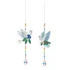 2pcs Crystal Light Catcher Diamond Painting Peace Pigeon Suncatcher Hanging Kits