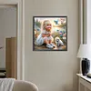 Diamond Painting-DIY Full Round Drill Girl And Dog