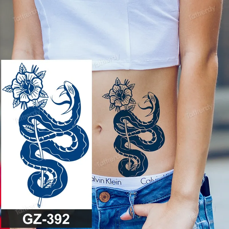 juice long lasting tatto sticker wings angel moon sun compass dragon fake tattoo waterproof transfer tatouage temporaire femme