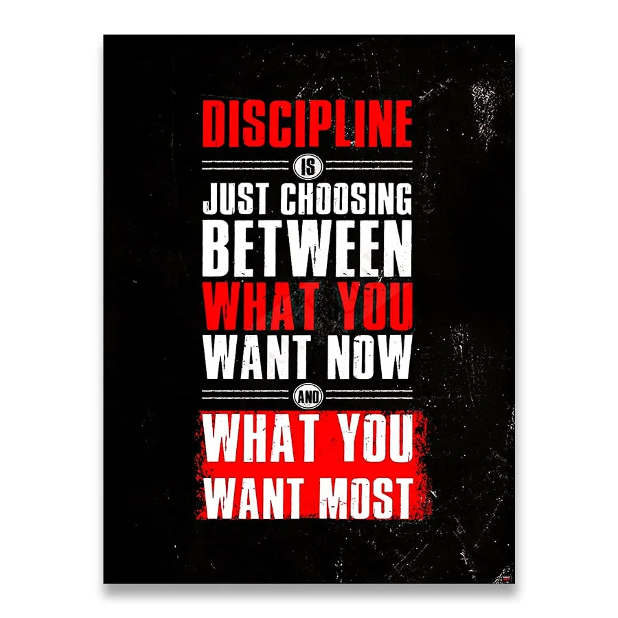 Muscle Bodybuilding Fitness Motivational Quotes Art Canvas Painting Poster Wall Picture Print for Home Gym Office Decor