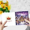 6Pcs Diamond Painting Christmas House Greeting Cards Christmas Cards