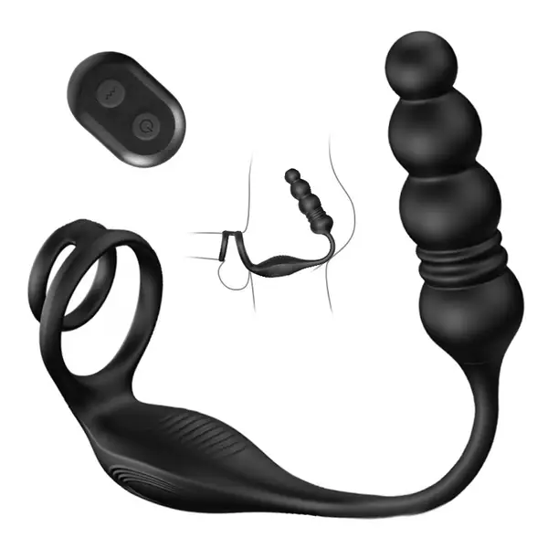 XPORNTOY -Ethan Thrusting & Vibrating Prostate Massager with Cock Ring 