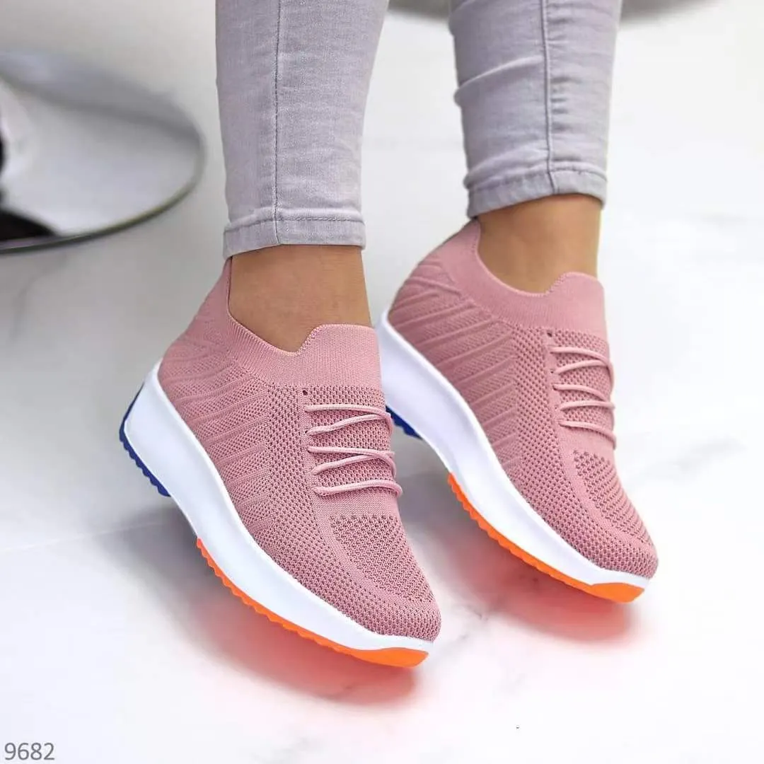 2022 Sneakers Women Plus Size Femme Women's Shoes Fashionable Vulcanize Sneakers Comfortable Lace Up Loafers Female Women Shoes