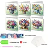 6Pcs DIY Flower Tube-Diamond Painting Greeting Card