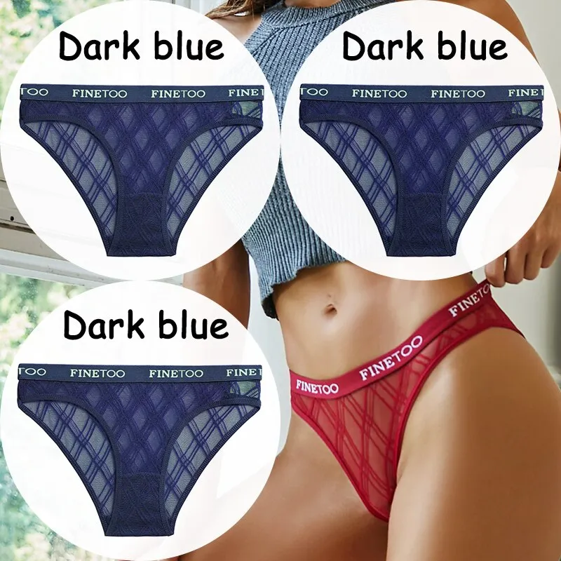 Billionm Lace Panties Women's Underwear Perspective Sexy Panties Female Underpanties Mesh Briefs Girls Intimates Lingerie M-XXL