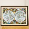 (Big Size)[Brand]World Map - 11CT Stamped Cross Stitch - 90*66cm - Still Life