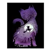 11CT Witch Cat - Stamped Cross Stitch Kits