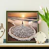Beach Skirt Beauty - Partial Special Shaped Diamond Painting 30*30cm