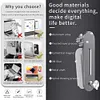 Notebook Screen Side Phone Holder, Laptop Stand Mount Aluminum Shrink Stand Flexible Expandable Tablet, Foldable, Fits Most Laptops and Smartphones