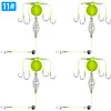 4Pcs 4 Hook Group Feeder Sinker Float Anti Winding Adjustable for Fishing Lovers