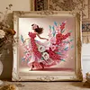 Floral Skirt Girl-Partial Special Shaped Diamond painting 30*30CM