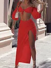 Strapless Split-Side Two-Piece Suits