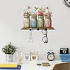 Acrylic Vase Bouquet Diamond Art Hanging Hooks A Row of 3 Hooks DIY Crafts Decor Kit