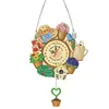 Diamond Painting Animal And Flower Hanging Clock Pendant Kit for Decoration