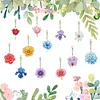 12Pcs DIY Flower Diamond Painting Keychain(Double-Sided)