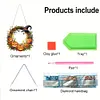 Diamond Painting 2D Flat Acrylic Halloween Wreath Hanging Diamond Art Kits Wall Door Decor
