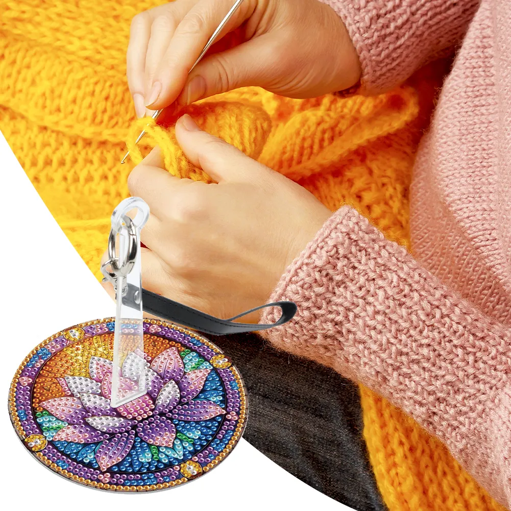 DIY 5D Diamond Painting Kit Wrist Yarn Holder Diamond Art Yarn Holder (Lotus)