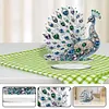 (US Local)Peacock Special Shape Desktop Diamond Painting Art Kits for Home Office Decor
