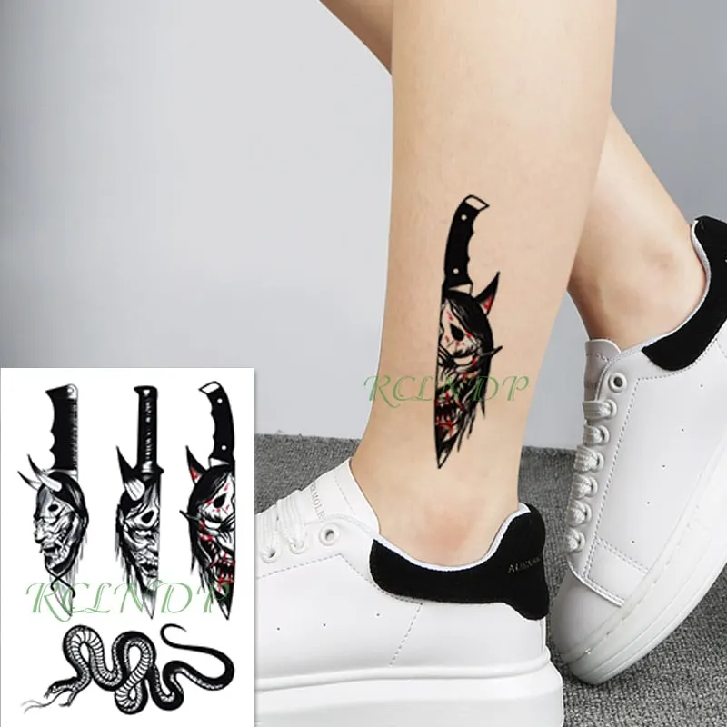 Waterproof Temporary Tattoo Sticker Sexy Thigh Love Sick English Words Gothic Water Transfer Fake Tatto Flash Tatoo for Women