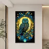 >SALE<Full Embroidery Cotton Thread11CT Print Moonlight Owl Cross Stitch Kit 50x80cm