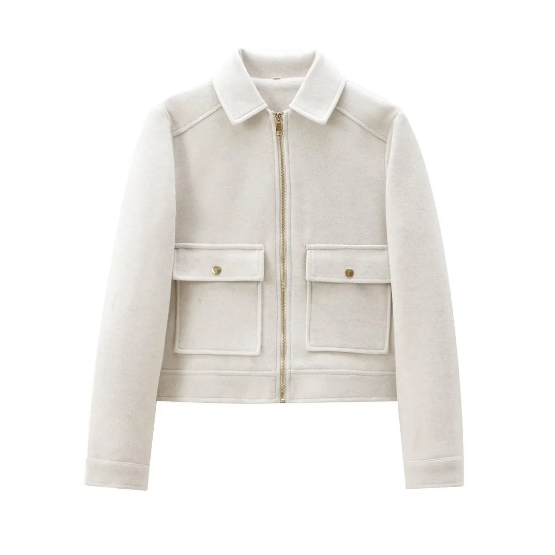Nigikala Nigikala Women's Dress 2025 Autumn Zipper Collar Long-Sleeved Jacket Baseball Jacket Women L52255