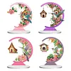 5D DIY Diamond Painting Special Shape Desk Ornament Flower Bird Decor Kit