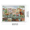 (Counted/Stamped)Landmark-Amsterdam Canal-14CT Cross Stitch 44*34cm/17.32*13.39in