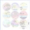 9pcs DIY Wooden Coasters Paint by Numbers Acrylic Painting
