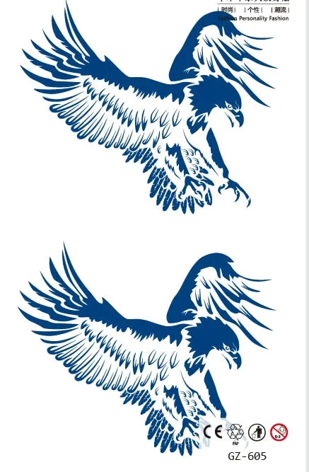 Temporary Tattoo Stickers Dragon Eagle Juice Timberwolves Ink Lasting Waterproof Natural Arm Body Chest Realistic Art Fake Tatoo