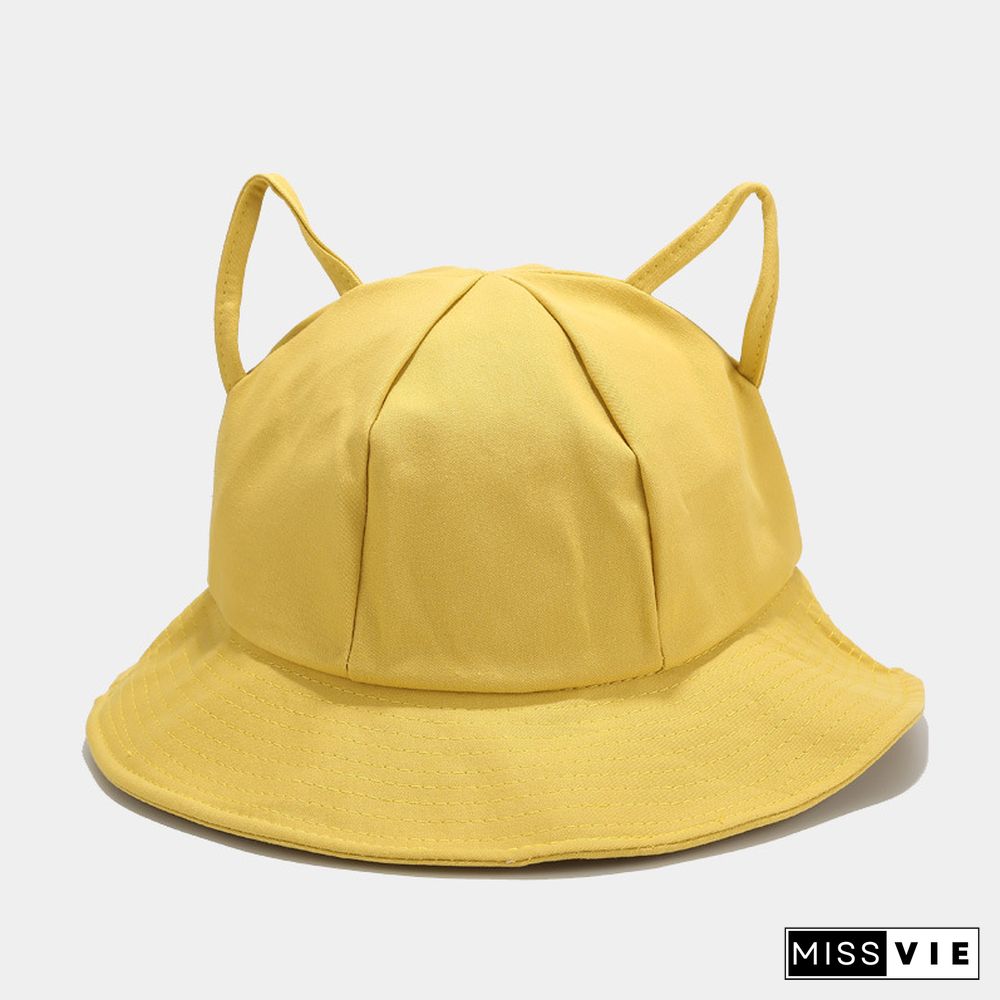 Cute Cat Ears Casual Fisherman Hat