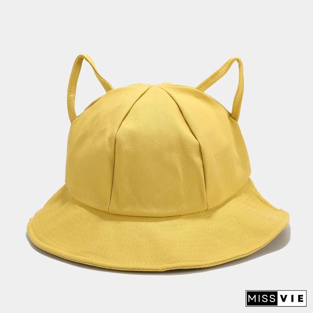 Cute Cat Ears Casual Fisherman Hat