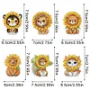 6Pcs Sunflower Animals Diamond Painting Fridge Magnet Diamond Art Magnets Decals Kit