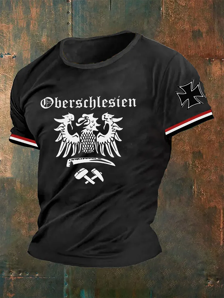 Obers chlesien T-Shirt f&uuml;r Herren Mit Adler