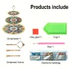 3 Tier Mandala Diamond Painting Cupcake Stand Diamond Art Tiered Serving Tray