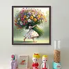 Daisy Girl-11CT Stamped Cross Stitch 50*50cm/19.69*19.69in