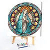 Jesus Virgin Glass Painting-Paint by Numbers Acrylic Painting 40*40CM