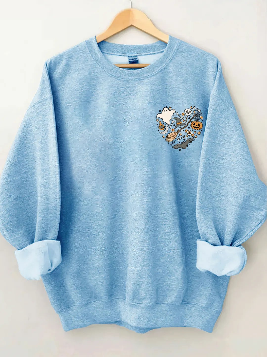 Ghost Outline Spooky Season Sweatshirt