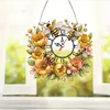 DIY Flowers Bees 5D Hanging Clock Art Craft for Living Room Decoration