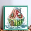 Watermelon House-11CT Stamped Cross Stitch 29*27cm/11.42*10.63in