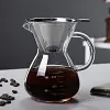 Glass Pot with Filter, High Temperature Resistant Espresso Pots, Graduated Scale, Coffee Server for Home Barista Coffee Maker