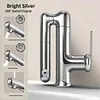 Rotating robotic arm washbasin faucet bathroom vanity sink hand basin hot and cold water faucet