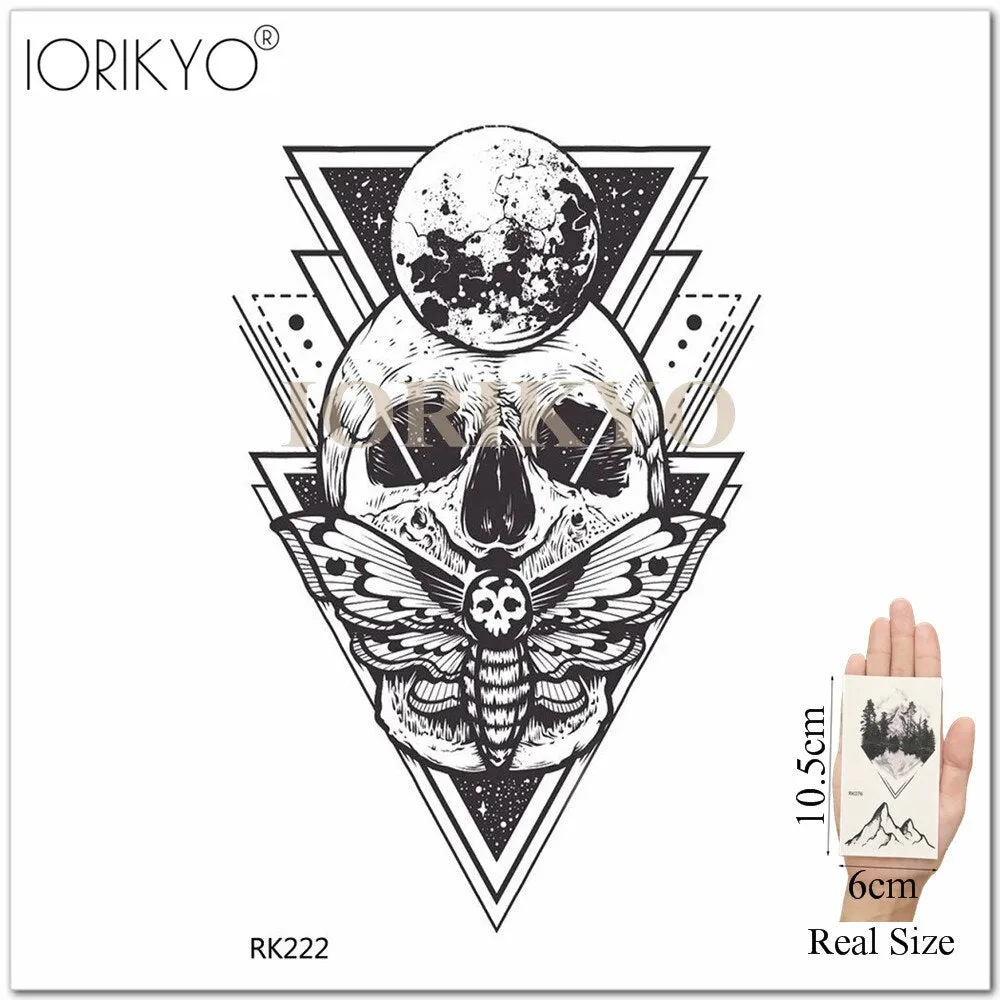 Old School Sexy Water Transfer Tattoo Stickers Women Body Art Drawing Temporary Tattoo Punk Girls Adults Love Waterproof Tatoos