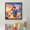 Princess Belle And Stitch - 11CT Stamped Cross Stitch - 40*40cm - Disney