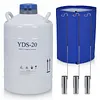 [US Local Warehouse] 20L Liquid Nitrogen Tank Cryogenic Container with 3 Canisters & Carry Bag Liquid Nitrogen (LN2) Dewar for Beauty Industry Semen Preservation