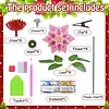 8pcs Flower Shape DIY Diamond Painting 3D Composite XMAS Floral Decorative Set
