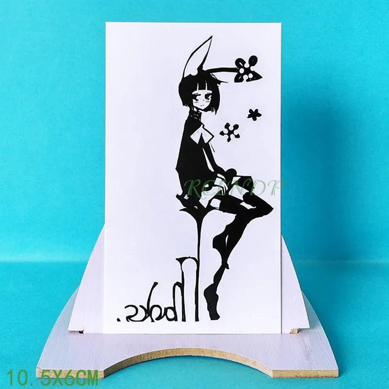 Waterproof Temporary Tattoo Sticker Cartoon anime Boy Knife Tatto Flash Tatoo Fake Tattoos Small Size Art for Kids Men Women